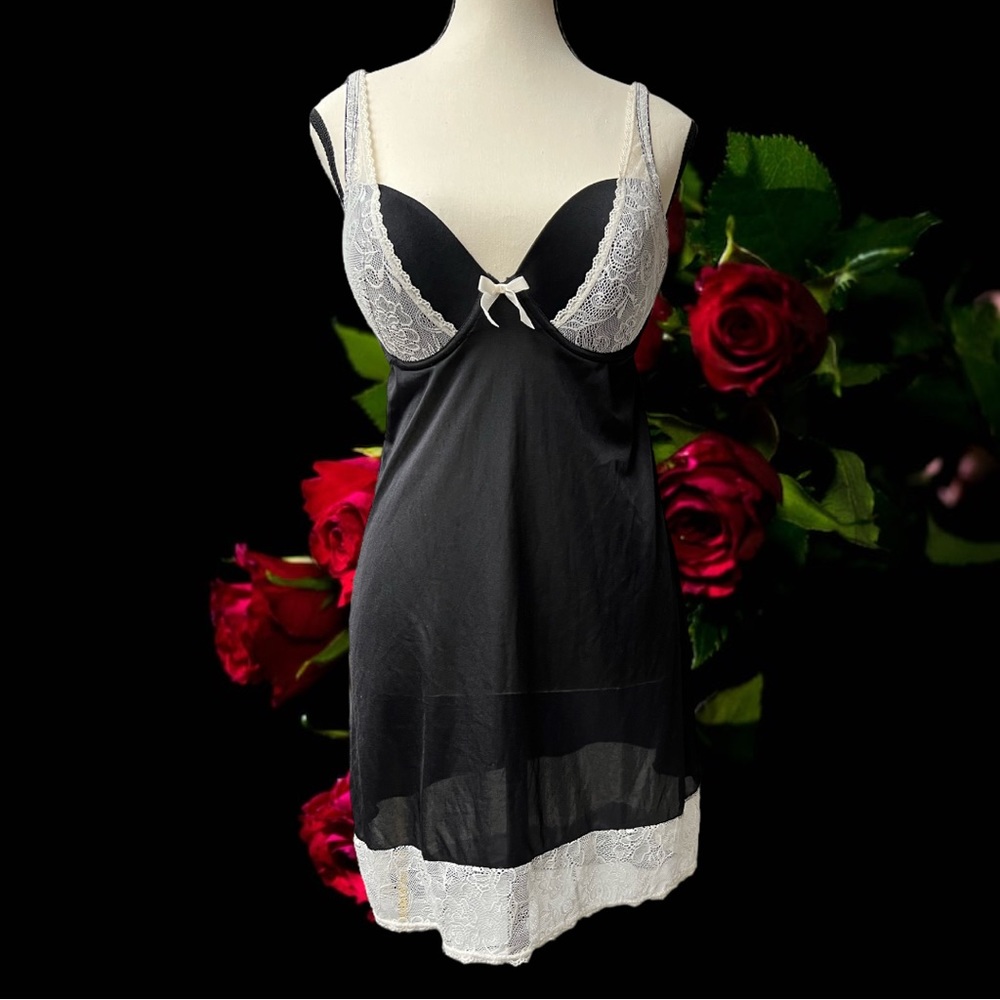 Smart & Sexy Lingerie Lace Trim Slip Dress Bra Size 36D - Picture 1 of 10